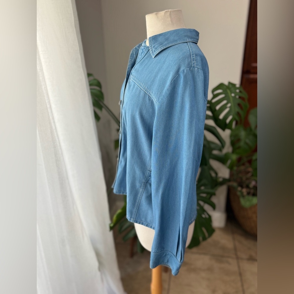 Pendleton Petite M Tencel Chambray‎ Jacket/Shirt – Adjustable Waist Tabs - Picture 2 of 6